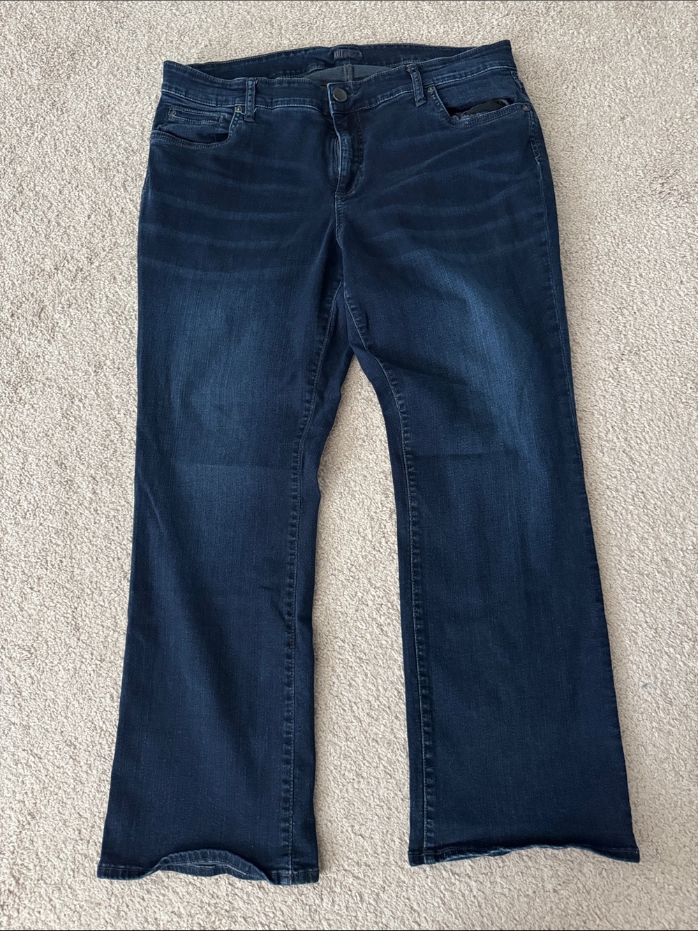 Kut from the Kloth Dark Natalie Mid-Rise Bootcut Jeans